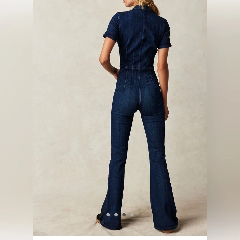 Free People Indigo Denim Jumpsuit - Picture 2 of 4